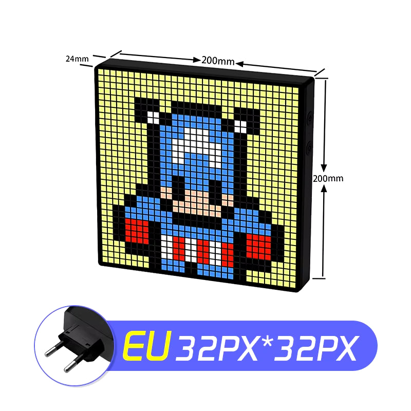 32X32 NFT Pixel Art LED Display Cool Bluetooth Speaker App Control Art Display for Gaming Room Decor DIY Graffiti Animated Frame