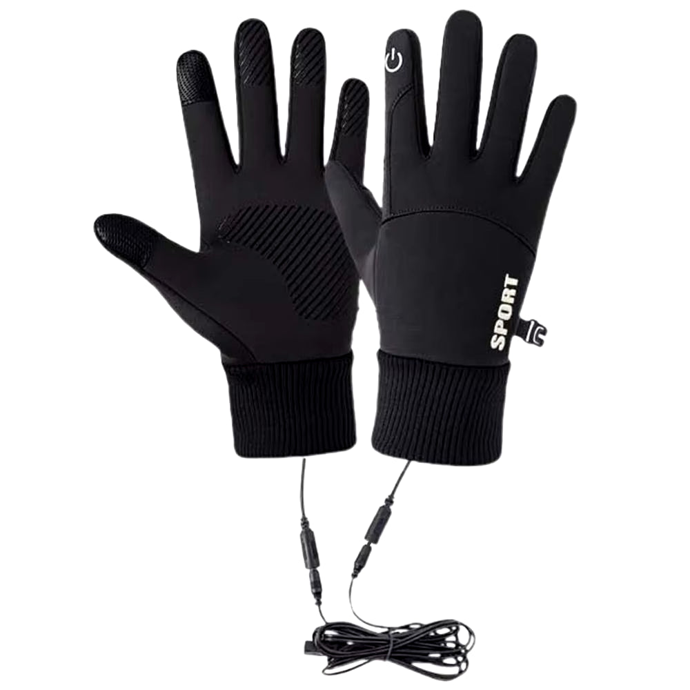 Heated Gloves Heated Winter Gloves Warmers Ski Heated Gloves USB Hand Warmer Gloves Touchscreen Heated Warm Sports Outdoor