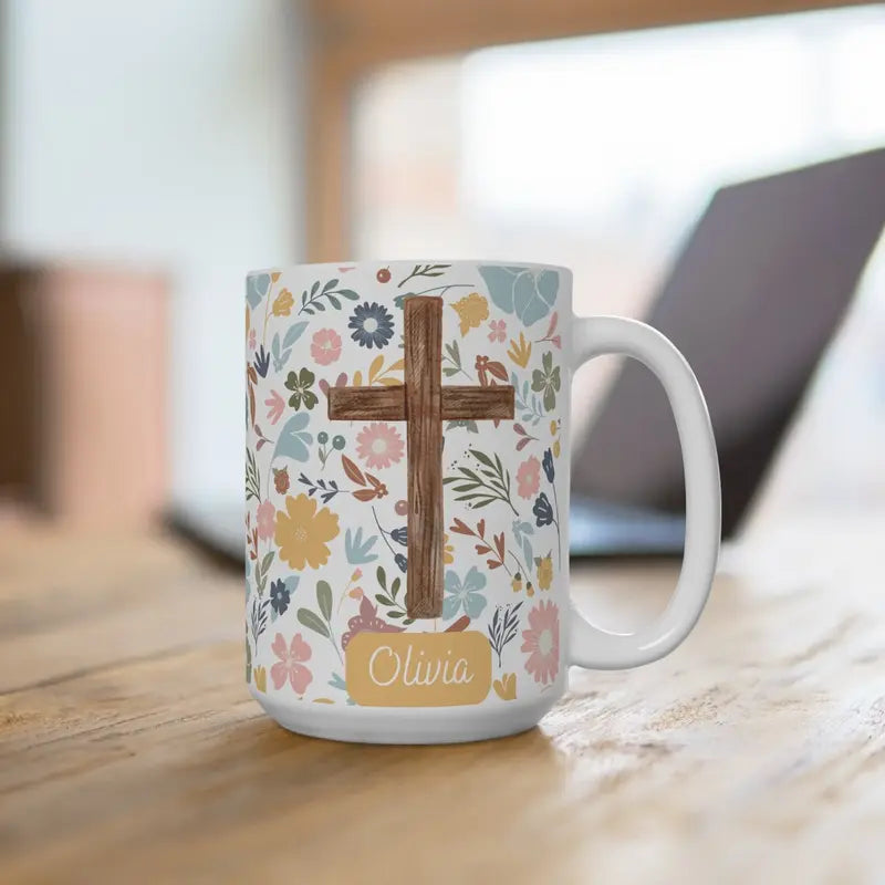 Custom Mug, Personalized Mug, Custom Christian Mug, Personalized Coffee Mug, Custom Christian Gifts, Personalized Christian Mug, Name Mug Ceramic Drinkware Customized Tea Washable Reusable Reuse Cup Drink