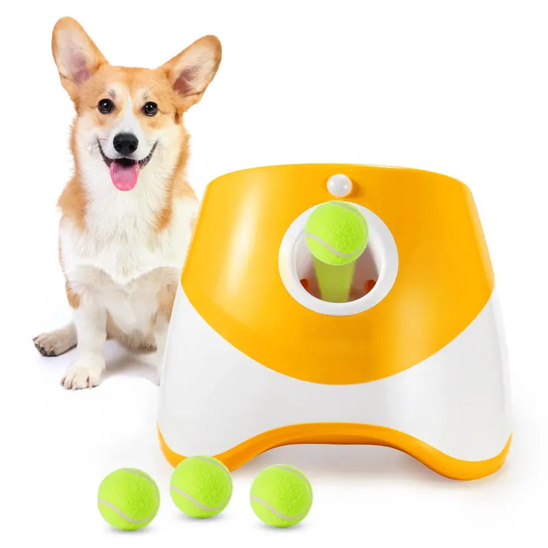 Automatic Ball Thrower for Dogs, Dog Stuff, Dog Toys, Interactive Dog Fetch Machine Toy for Small Dogs, Pet Ball Throwing Machine with Balls, Indoor Outdoor Dog Toy Balls, Toys for Dogs, Dog Accessories