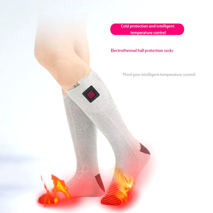 Electric Heated Socks Battery Powered Electric Heating Socks 1/3 Gear Winter Heating Socks anti Slip for Cycling Camping Skating