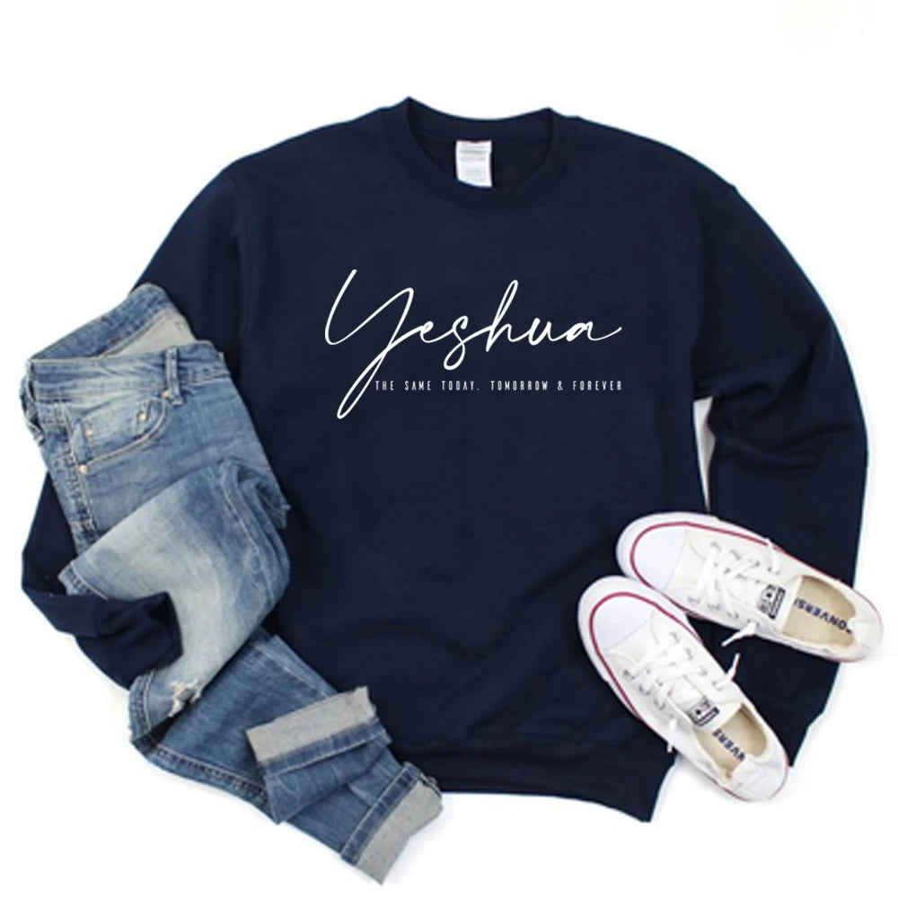 Yeshua Sweatshirt Aesthetic Christian Shirt Jesus Shirts Women'S Religious Sweater Faith Hoodie Christian Gift Church Tshirt