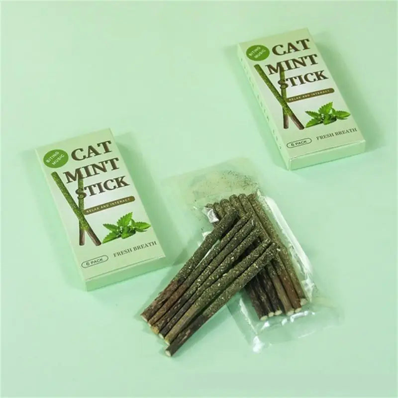 1~7PCS Sticks/Box Cat Chews Products All Natural Catnip Sticks Wood Tengo Molar Sticks Teeth Cleaning Cat Sticks for Cats of All