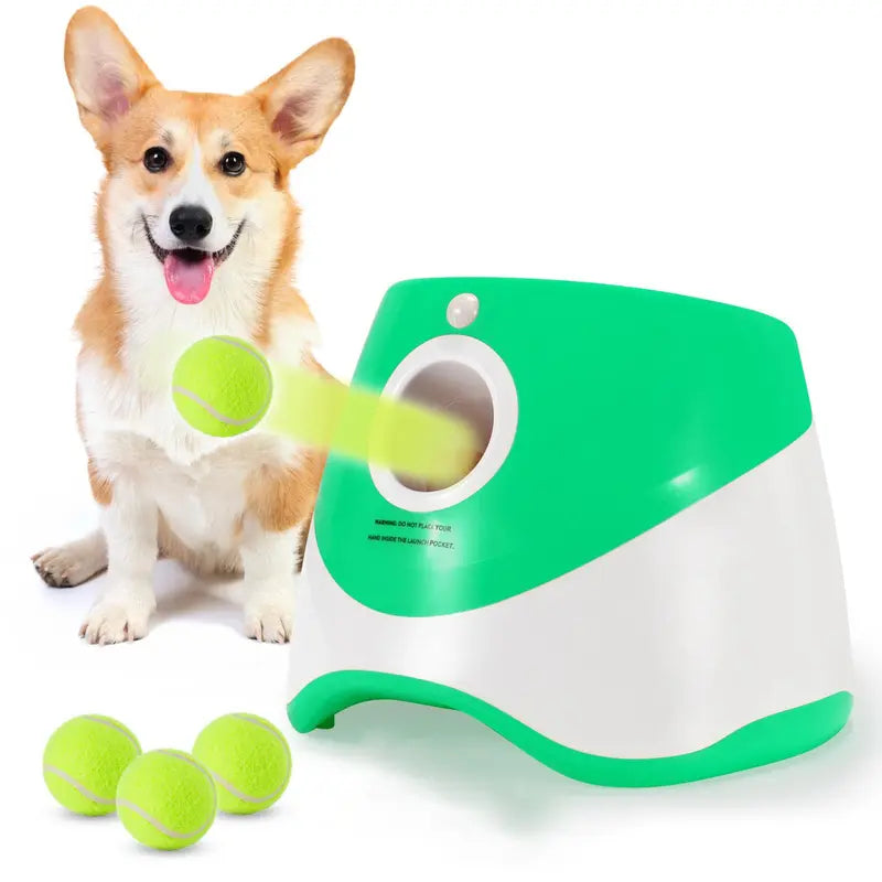 Automatic Ball Thrower for Dogs, Dog Stuff, Dog Toys, Interactive Dog Fetch Machine Toy for Small Dogs, Pet Ball Throwing Machine with Balls, Indoor Outdoor Dog Toy Balls, Toys for Dogs, Dog Accessories