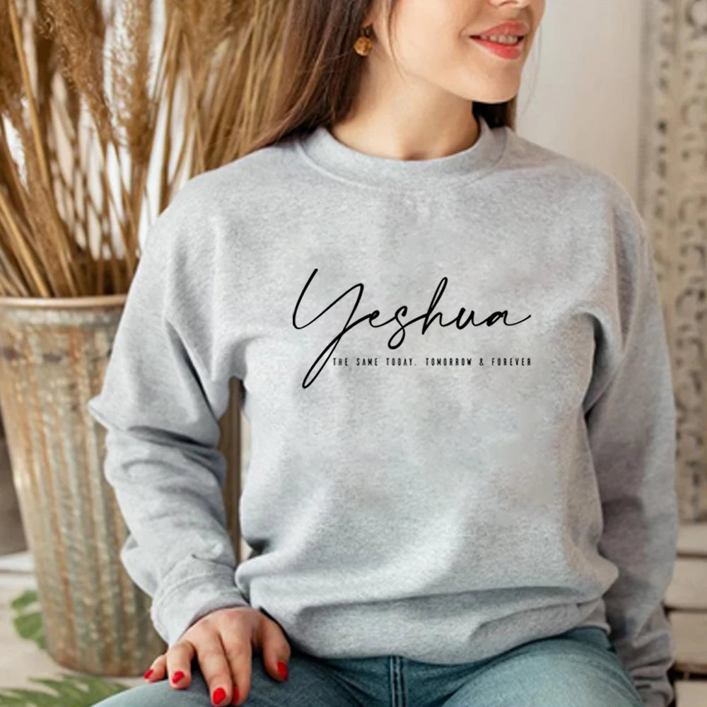 Yeshua Sweatshirt Aesthetic Christian Shirt Jesus Shirts Women'S Religious Sweater Faith Hoodie Christian Gift Church Tshirt