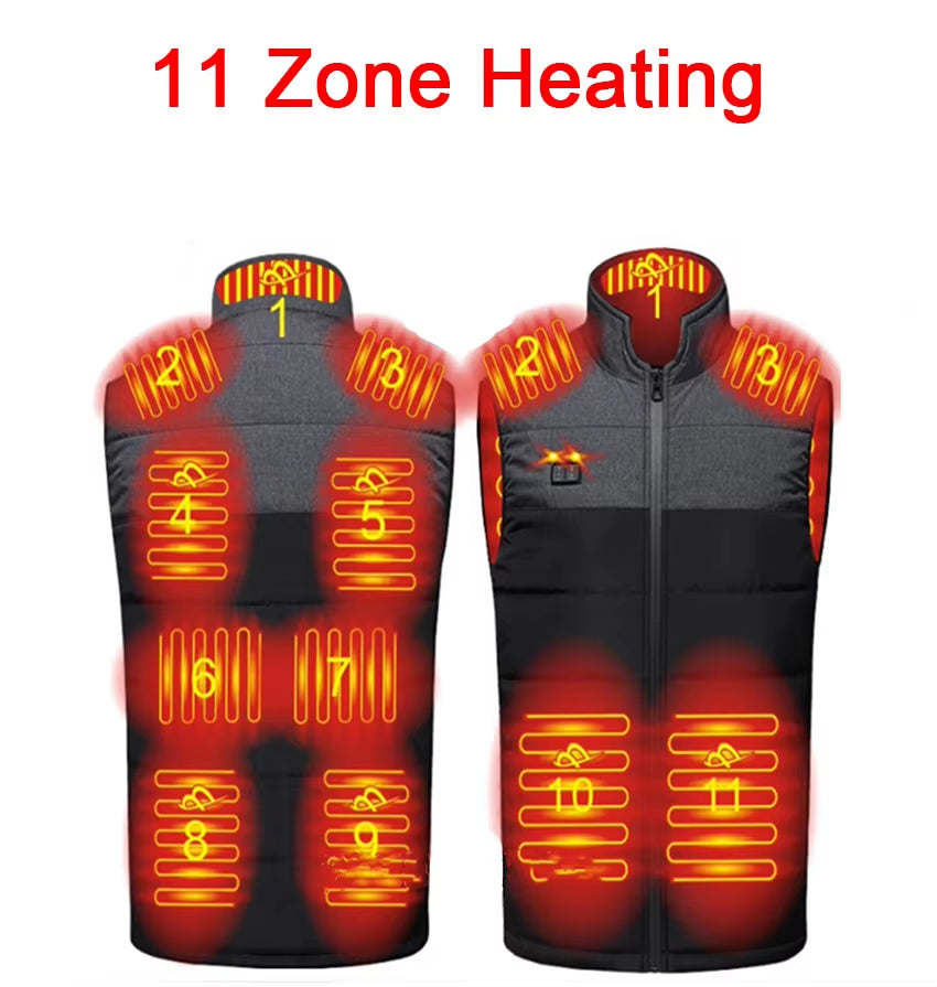 Heated Jacket for Men 11 Areas Heated Jacket for Women Electric Heating Vest Usb Heated Jacket Body Warmer Heated down Jacket