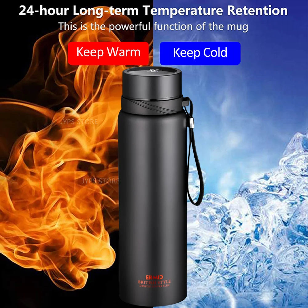 1000ML Smart Thermos Bottle Temperature Display Intelligent Thermos Keep Cold and Hot Bottle Thermos for Tea Coffee Vacuum Flask