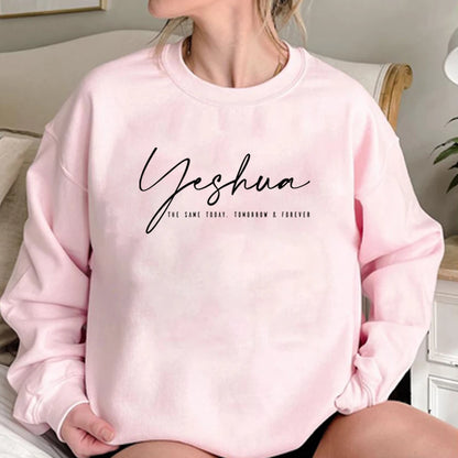 Yeshua Sweatshirt Aesthetic Christian Shirt Jesus Shirts Women'S Religious Sweater Faith Hoodie Christian Gift Church Tshirt