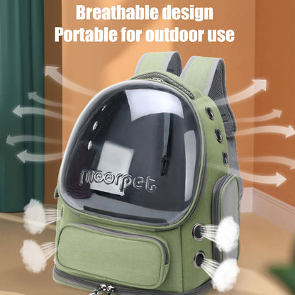 Pet Cat Backpack Astronaut Transparent Carrying Bag for Cat Puppy Breathable Kitten Outdoor Bags Space Capsule Cats Package