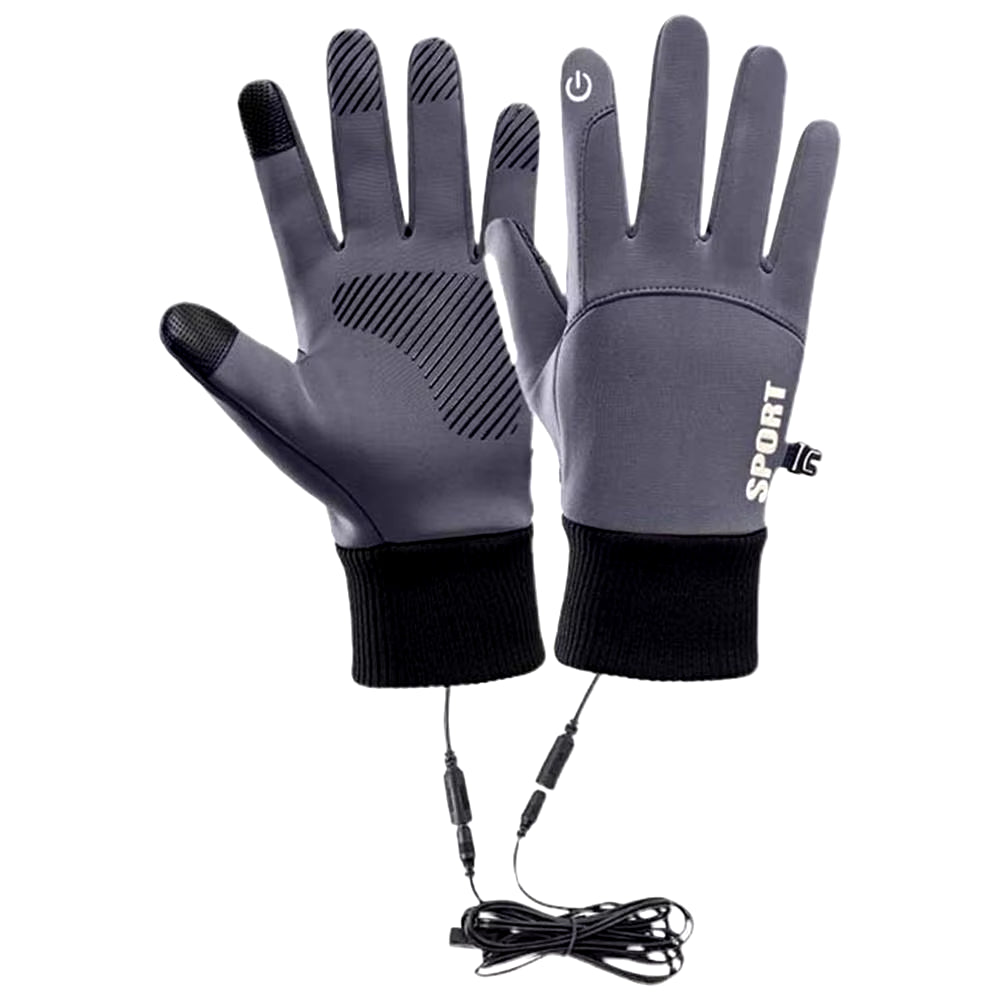 Heated Gloves Heated Winter Gloves Warmers Ski Heated Gloves USB Hand Warmer Gloves Touchscreen Heated Warm Sports Outdoor