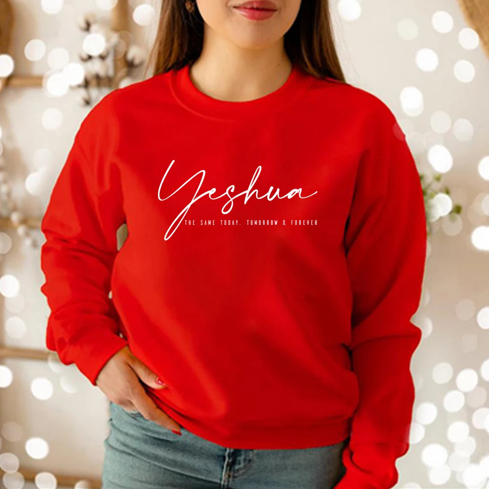 Yeshua Sweatshirt Aesthetic Christian Shirt Jesus Shirts Women'S Religious Sweater Faith Hoodie Christian Gift Church Tshirt