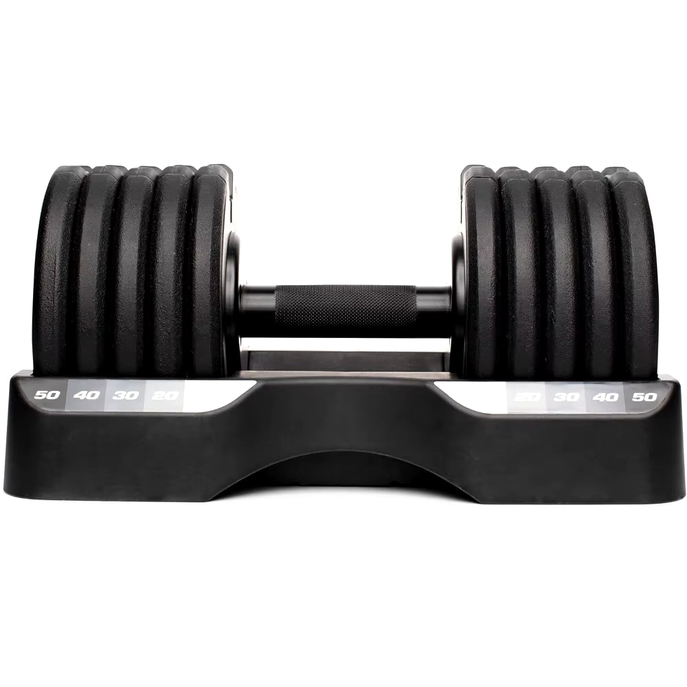 50 Lb. Rapid Strike Dumbbell Set Adjustable Gym Dumbbells Sets Large Fitness Equipment Body Building Sports Entertainment