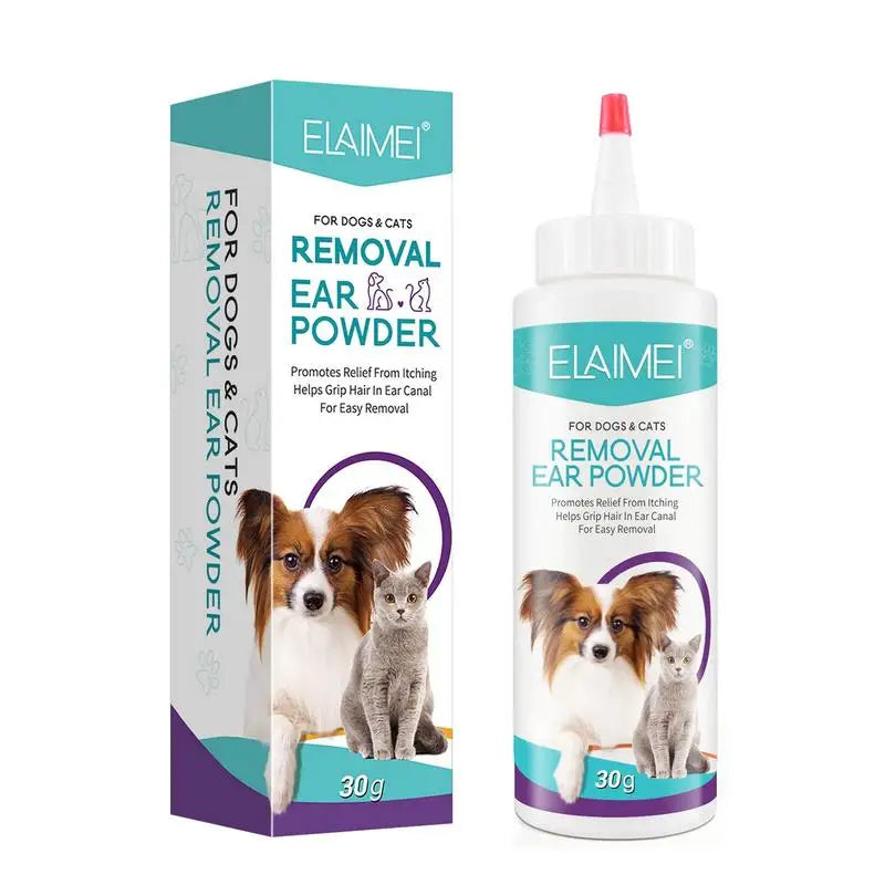 Dog Ear Powder Ear Cleaner for Dogs Hair Removal Infectioned Treatments Stop Ear Itching Pet Health Grooming Cleaning Supplies