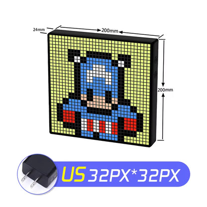 32X32 NFT Pixel Art LED Display Cool Bluetooth Speaker App Control Art Display for Gaming Room Decor DIY Graffiti Animated Frame