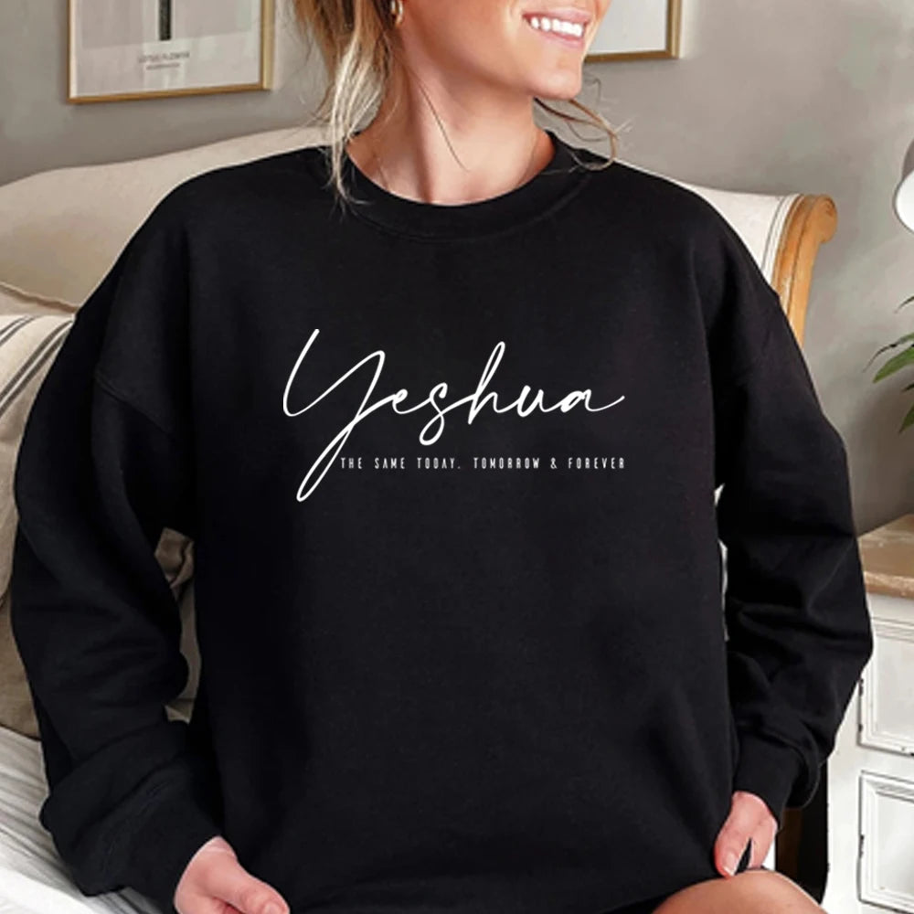 Yeshua Sweatshirt Aesthetic Christian Shirt Jesus Shirts Women'S Religious Sweater Faith Hoodie Christian Gift Church Tshirt