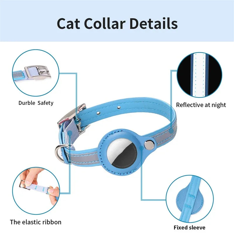 Anti-Lost Pet Cat Collar for the Apple Airtag Protective Tracker anti Lost Positioning Collar Waterproof Reflective Pet Collars