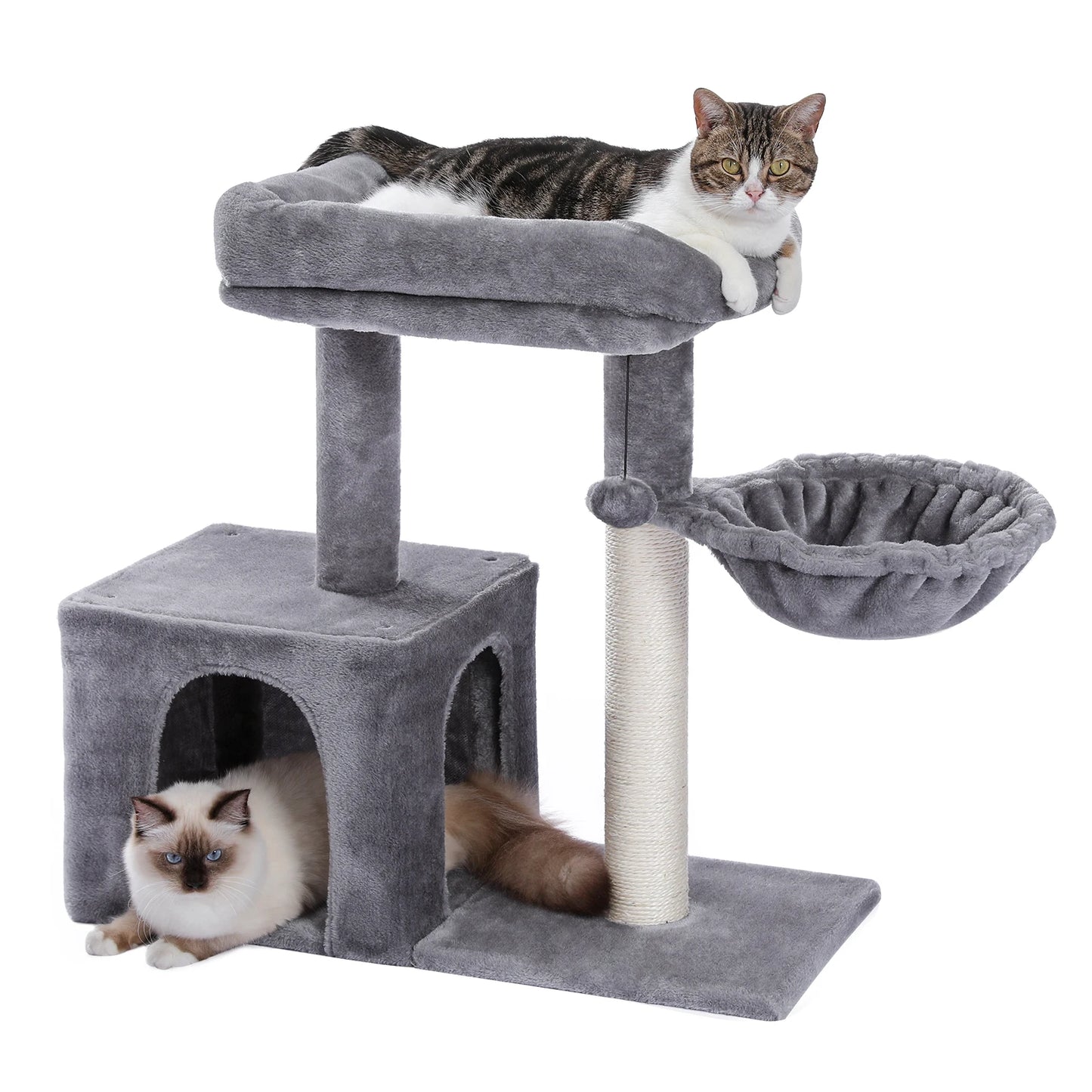 Small Cat Tree Cat Tower with Condo Hammock Cat Scratcher Scratching Post for Cat Bed Home Cat Accessories Cat Toy Pet Furniture