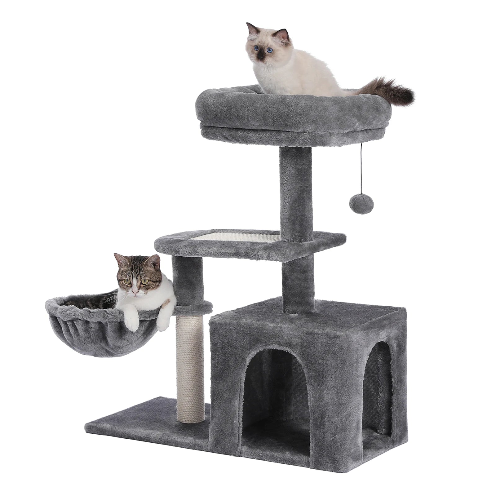 Small Cat Tree Cat Tower with Condo Hammock Cat Scratcher Scratching Post for Cat Bed Home Cat Accessories Cat Toy Pet Furniture